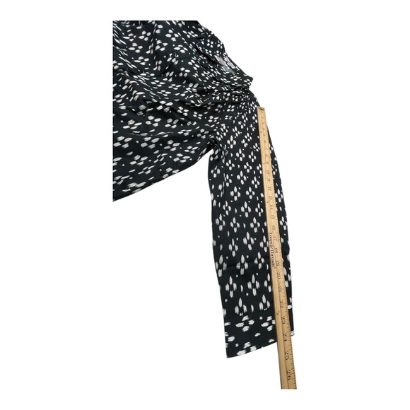 Roman’s Blouse Size 1X Black White Long Sleeves button down with collar - Picture 8 of 10